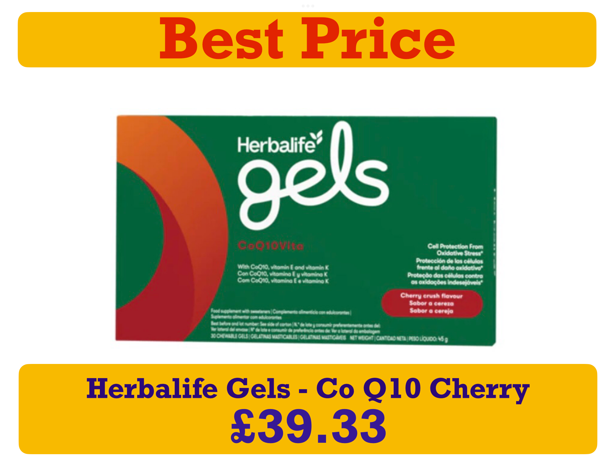 Herbalife Gels CoQ10 Vita Cherry Crush 30 chewable gels
