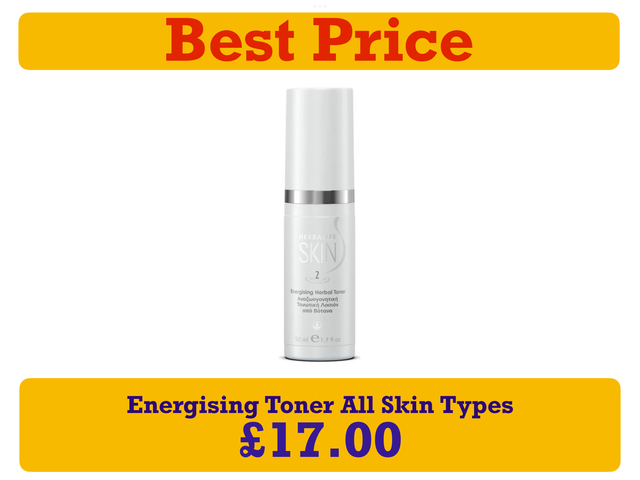 Energising Herbal Toner All SKIN Types 50ml